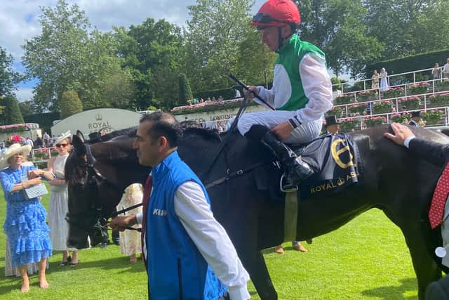 “This is Royal Ascot… I’m 41 years of age and I’ve been coming here a bit, but you need a good horse coming here. There’s no point unless you have a good animal – whatever happens now I’m a Royal Ascot winner!”