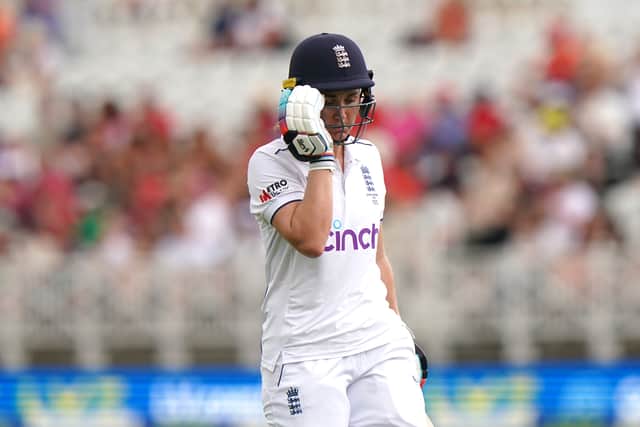 Selected because of her proficiency against the slow bowlers and for her attacking nature that captain Heather Knight and head coach Jon Lewis want the England side to adopt, Wyatt fulfilled her brief with some fine drives, pulls and a couple of scoops as she drew on her considerable white-ball experience.