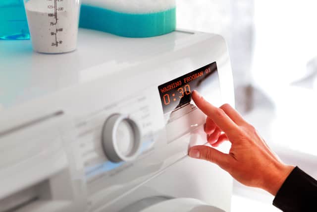 Washing your clothes at 30C, instead of 40C, could reduce the amount of water and heat required, suggests Ashton Smith.