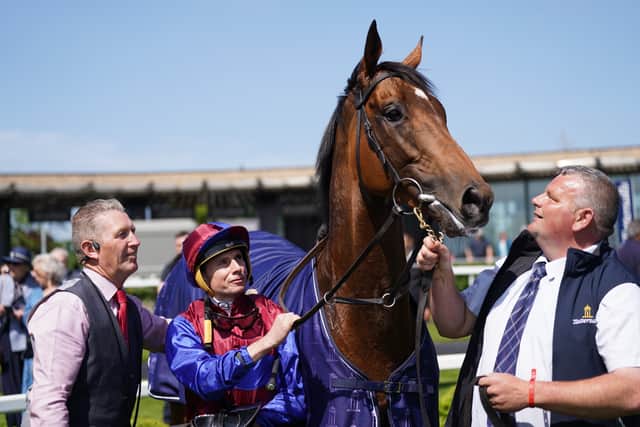 Winner of the Epsom Classic himself in 2021, the Charlie Appleby-trained Adayar looked as good as ever on his return in the Gordon Richards Stakes at Newmarket.