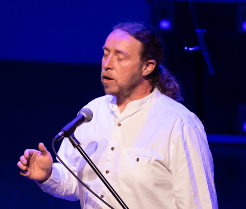 Cormac Lally performing at the opening of the Esker Arts Centre
