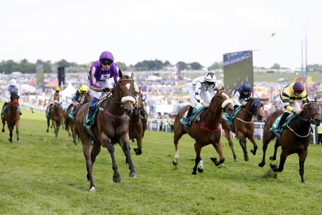 “It was good form (he had coming into the race), but he has handled the ground well and I’m very pleased.”