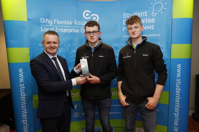 Cru Capaill from Kilina Presentation Secondary School receive their award
