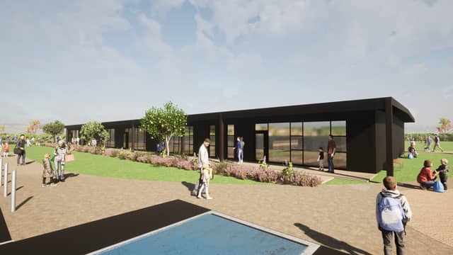 An image of what the new Gaelscoil na Laochra might look like
