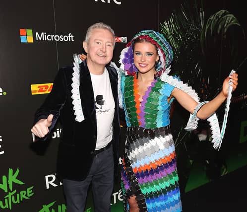 Tubber student Eva Donlon with Junk Kouture judge Louis Walsh