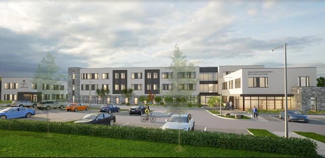 This is a 3D image from BPI Investments, Portarlington, showing what the proposed Birr Primary Care Centre will look like when building work is complete.