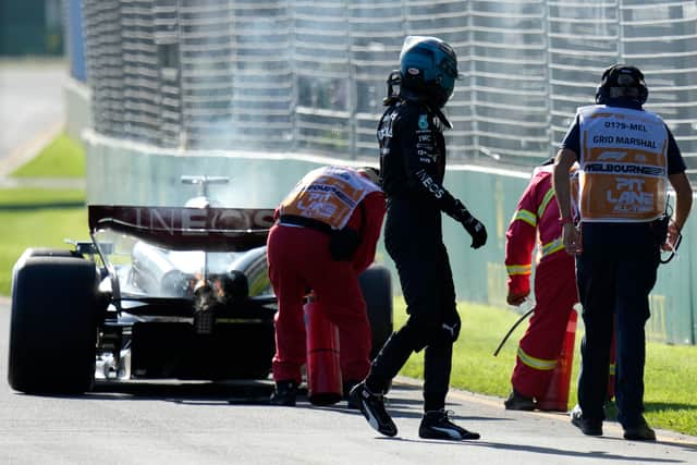 But Hamilton’s defence lasted three-and-a-half laps when Verstappen’s DRS-assisted Red Bull sailed past on the back straight.