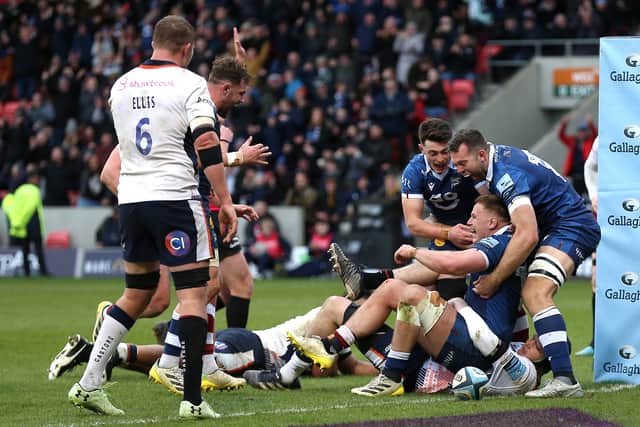 Sam James, Jono Ross and Jean Luc du-Preez were also on the try-scoring sheet with Rob du Preez converting all five.