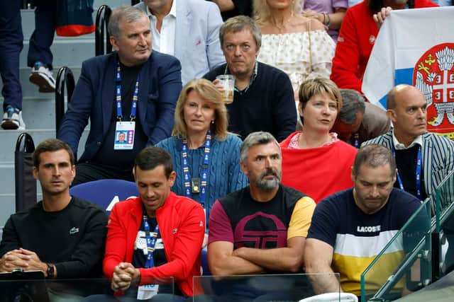 Djokovic no longer looked quite so sure of himself, gesticulating frequently to his box, which was again without father Srdjan, who opted to stay away from Melbourne Park for another match after being filmed with pro-Russia activists last week – inadvertently, the family insisted.