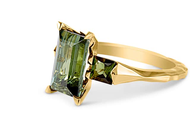 “Some popular gemstone choices, such as emeralds, rank lower at 7 to 7.25, and if you or your partner is 100% on wanting an emerald, your jeweller will be able to advise on choosing a robust setting to give extra support.”