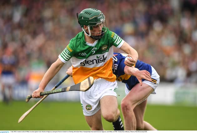 Caelum Larkin wins the ball for Offaly
