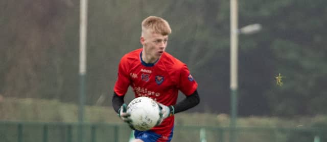 Robbie Gallagher worked very hard for Colaiste Choilm in their big win.