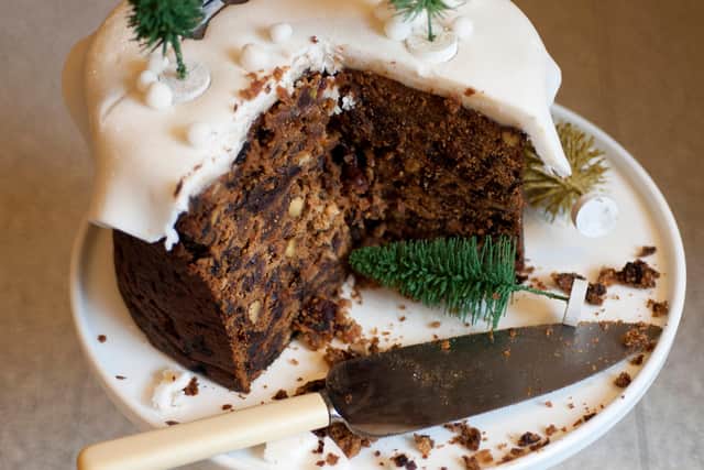 Christmas cake: Birds love dried fruit such as raisins, sultanas and currants. Song thrushes, blackbirds and robins will flock to Christmas cake, but be careful if you have pets, as it can be harmful to cats and dogs.