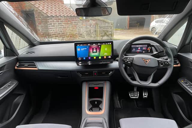 Linking to the navigation element, another particularly clever feature is the predictive adaptive cruise control (ACC). It’s essentially a step above normal ACC as it can control the car’s speed, even without having it activated.