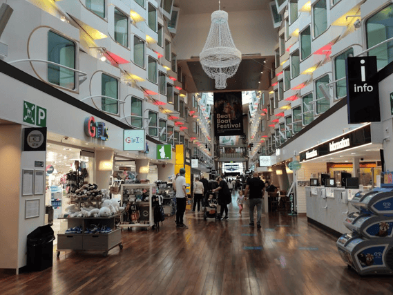 The Silja Symphony ferrycruise sailing between Helsinki and Stockholm selling Tullamore DEW