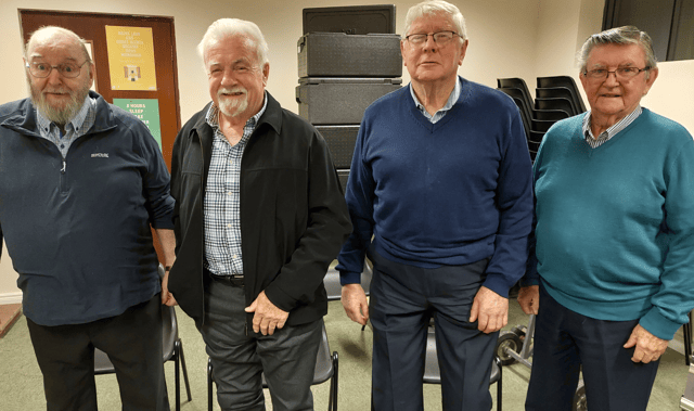 Andrew Hoctor, Sean McGee, Denis Mullally, John Landy in Shinrone last week.