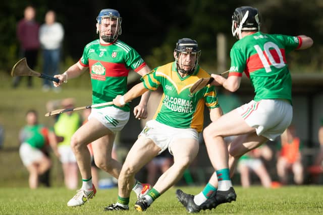 Tom Spain in action for K-K against Birr.