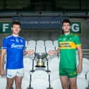 Pictured ahead of the Tullamore Court Hotel Offaly Senior Football Championship final at O'Connor Park next Sunday were Michael Brazil of Tullamore and Niall McNamee of Rhode.