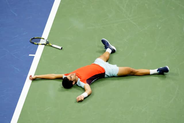 “I hope it can have prepared me a little bit. At least I know a little bit what I’m facing when I’m stepping on the court, seeing the trophy on the back of the court, seeing tons of celebrities. I hope I can be more ready for that on Sunday.”