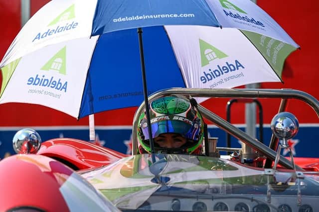 The famous Roscrea lady and daughter of well known Roscrea mechanic and fellow racer Owain Drought, drove the car on four occasions over the weekend, accompanied on track by former F1 driver David Kennedy, in the Ford C100 and Ian Beatty in the BMW M1 Procar.