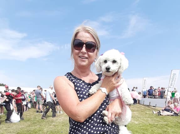 Amanda Byers from Ballyjamesduff with Tilly at the Tullamore Show