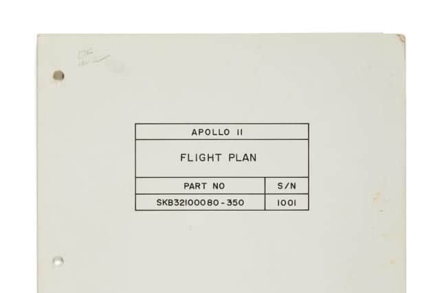 Other notable prices achieved during the sale included the Apollo 11 Summary Flight Plan containing a complete summary of the entire Apollo 11 Mission, from launch to splashdown.