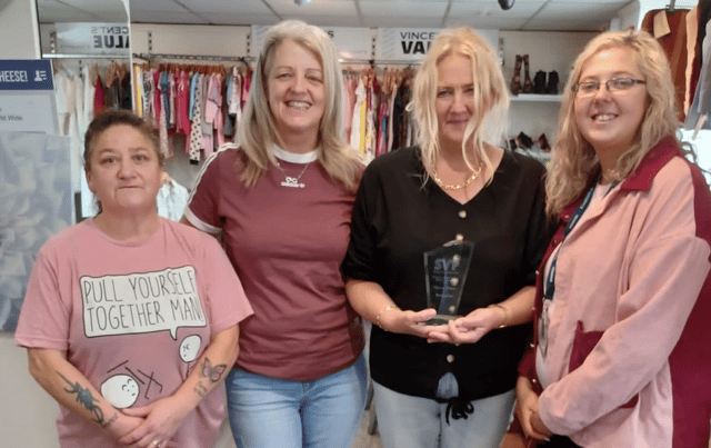 Pictured with the award are (l. to r.): Carmel Banks, Yvonne Hynes, Lorna Egan and Tara Mooney.