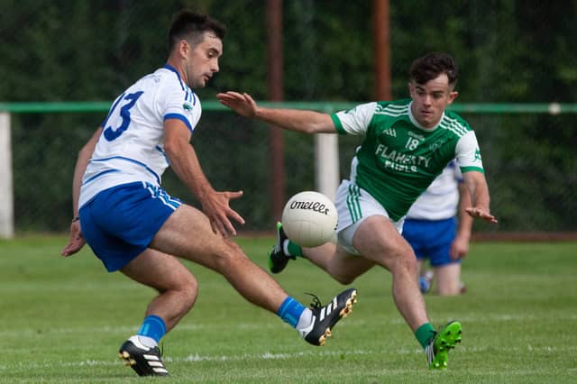 Cappincur's Sean Graham and Ferbane's David Nally,