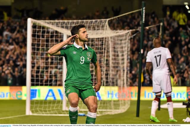 Long has earned 88 caps for the Irish national team since his debut in 2007, hitting the net 17 times including that memorable goal against Germany in 2015.