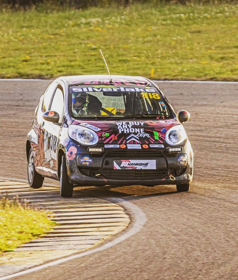 Nicole behind the wheel during the endurance challenge