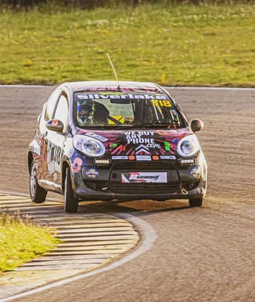 Nicole behind the wheel during the endurance challenge