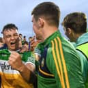 Conor Doyle is mobbed by supporters after Offaly's Leinster MHC final win