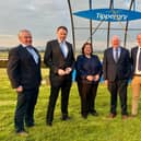 CM & JC: Minister for Agriculture, Charlie McConalogue TD and Tipperary’s Government TD, Jackie Cahill at Tipperary Racecourse recently for meetings on the development of the track.