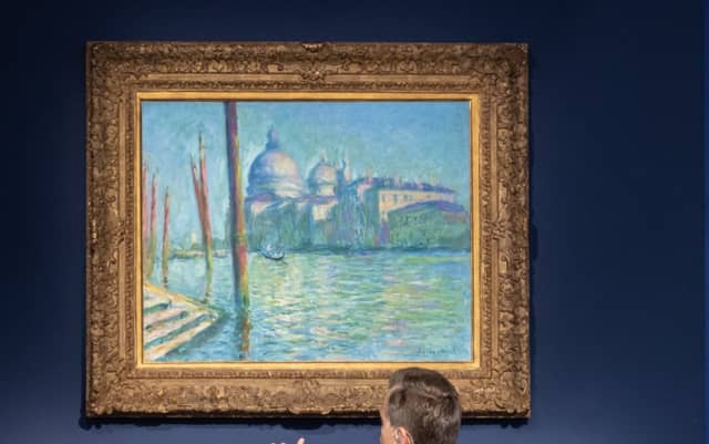 Claude Monet’s Le Grand Canal et Santa Maria della Salute has gone under the hammer for 56.6 million dollars (£45 million), making it the most valuable view of Italy by any artist sold at auction.