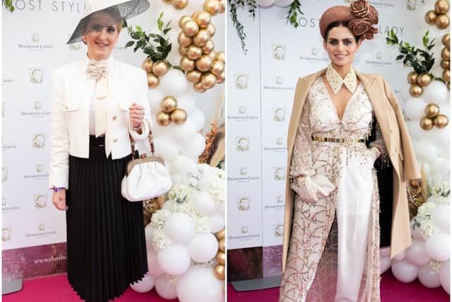 Michele wore a sparkle inspired vintage sequin dress, her hat was her own design from Michele Fallon Millinery, trouser suit was from Boohoo.com and the bag was a stunning Lulu Guinness number.