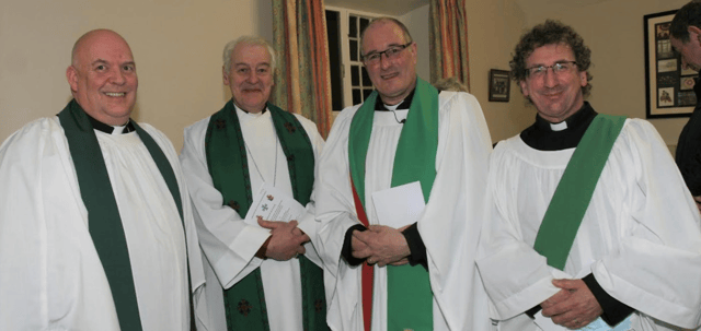 L. to r. Ven Stephen McWhirter, Archbishop Michael Jackson, Rev Arthur Minion, Rev Alistair Doyle.