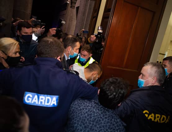 Jozef Puska, aged 31, when he appeared at a special sitting of Tullamore District Court afer being charged with the murder of Ashling Murphy.