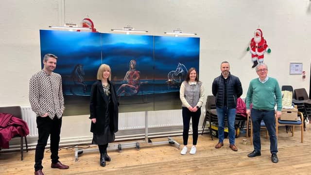 Vincent Devine (extreme left), with Vicky Phelan, Alicia and David Brennan, and Billy Keane at the launch in Mooncoin
