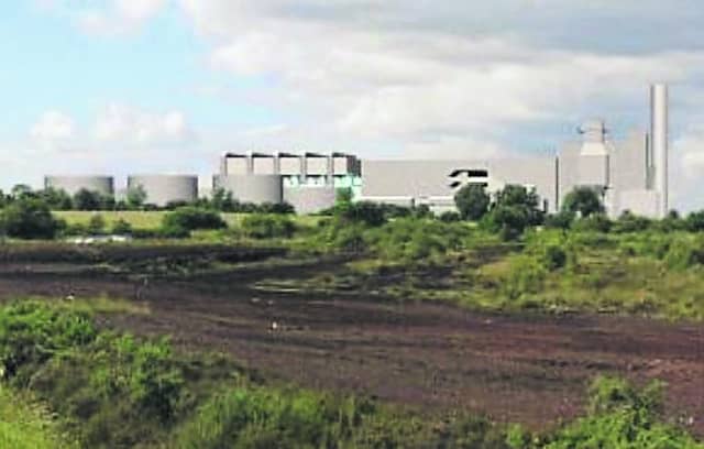 An architect's image of the gas plant proposed in 2010