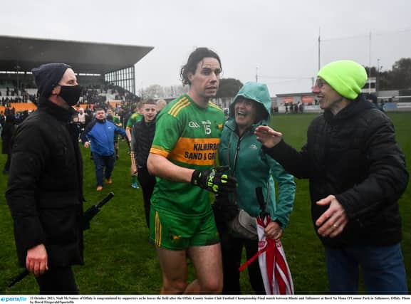 Niall McNamee after rescuing Rhode with a late goal.