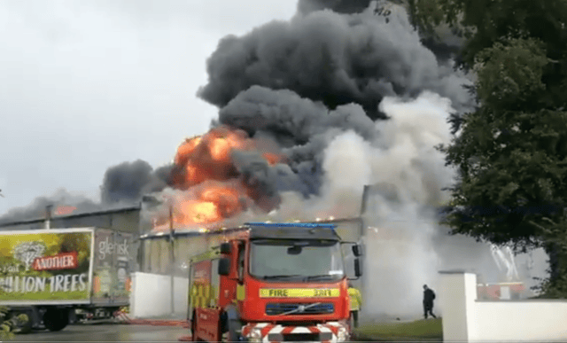 Firefighers at the scene PIC CREDIT: Midlands 103
