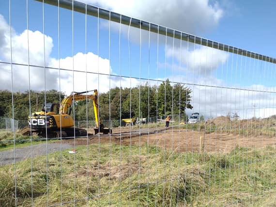 Workers breaking ground on the site near Blundell Wood, Edenderry