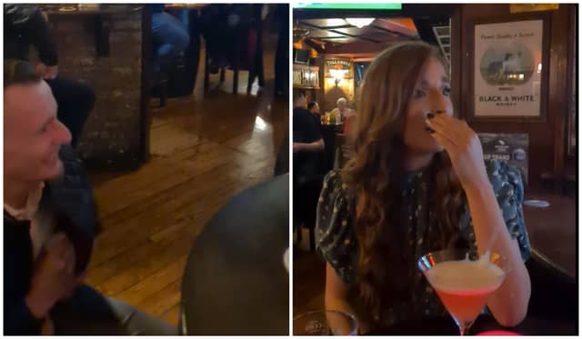 WATCH: Bystanders left in shock after man proposes in Offaly pub