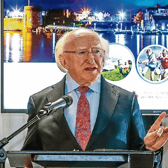President Michael D Higgins addresses the nation through local media