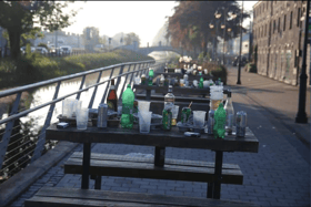 Others were left to clean up the rubbish left behind by revellers last weekend (photo Offaly County Council)
