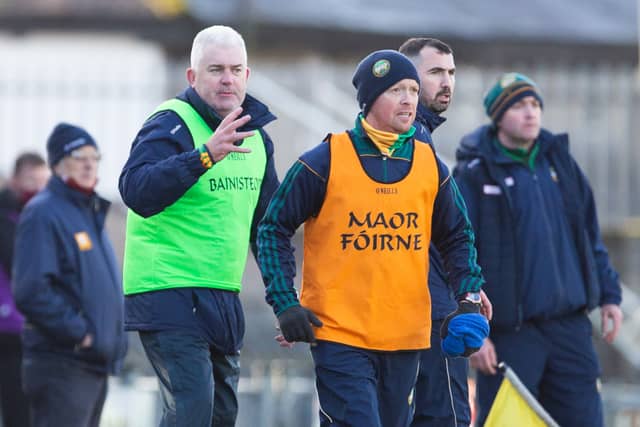 Leo O'Connor shouting on Offaly.