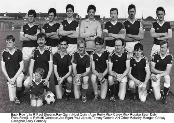Paul Jordan, third from left on front row, with Daingean in the 1980s. Picture: Daingean GAA website.