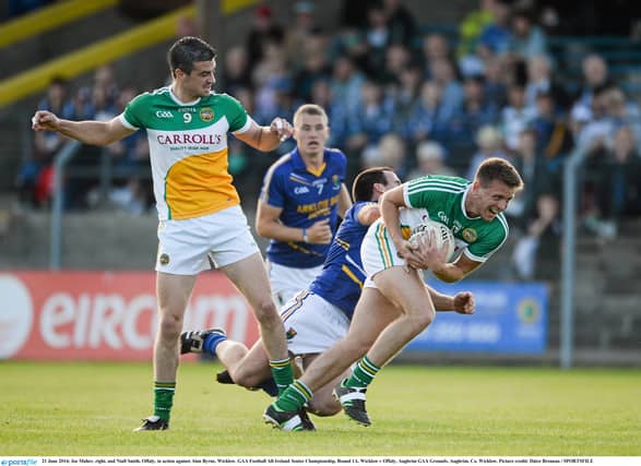 Joe Maher, in action for Offaly against Wicklow in 2014, has been brought back into the panel.