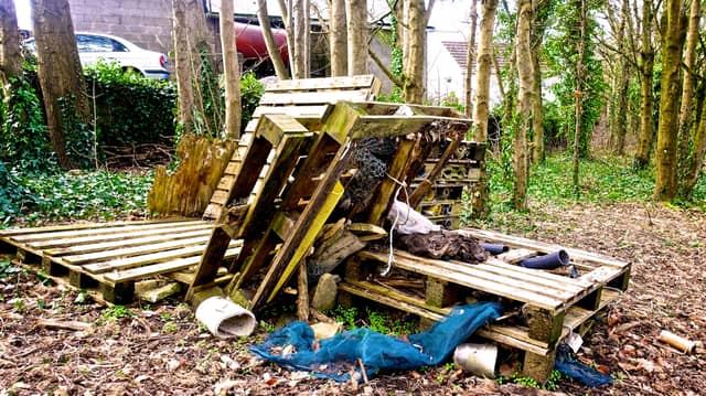 The vandalised "bug hotel". Pic: Michael McGrath