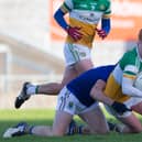 Alex Egan, a very spirited display for Offaly.